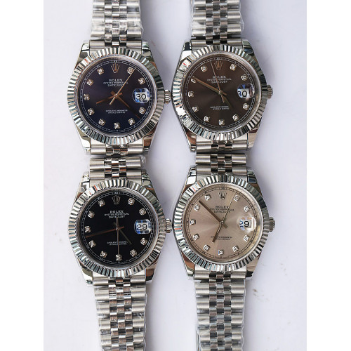 Rolex DateJust II 126234 36mm 904L Fluted Bezel Diamond Mark "4 Dials" Jubilee Bracelet BP A3235