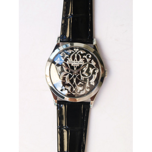Classic 5088 100P-001 Engraved Case Engraved Dial Leather Cal.240 FLF