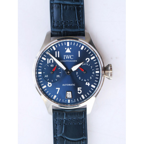 Big Pilot IW501008 "Boutique London" Blue Dial Blue Leather Strap A52010 ZF