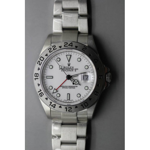 Rolex Explorer II 40mm SS White Dial Bracelet BP SW