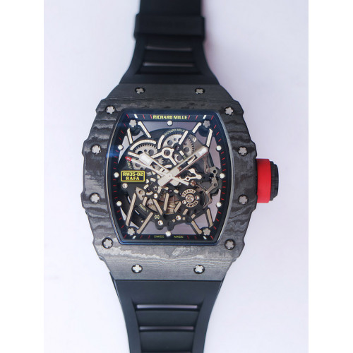 RM035-02 Real NTPT Skeleton Dial Black Rubber Strap NH05A V3 ZF