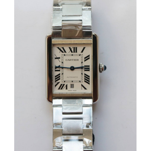 Tank Solo 31mm SS 1:1 Best Edition White Dial SS Bracelet MIYOTA 9015 ZF