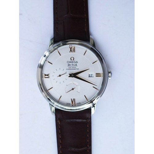 De Ville Prestige Real PR SS YG Markers White Dial Leather Strap MIYOTA 9015 ZF