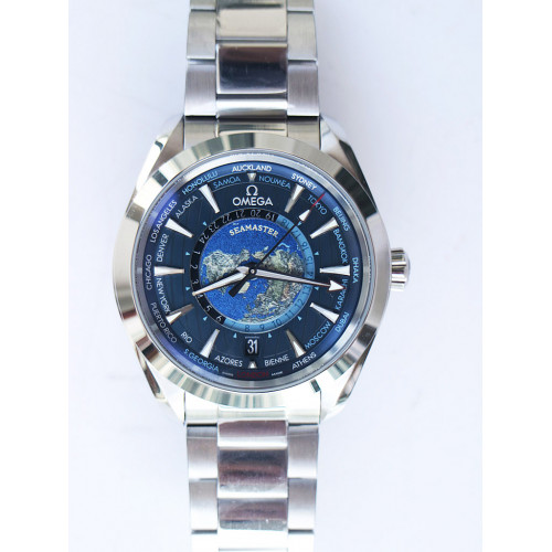 Aqua Terra Worldtimer Blue Dial Bracelet A8938 Super Clone VSF