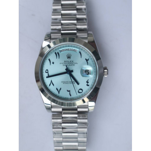 DayDate 40mm Smooth Bezel SS/SS Blue/Arab BP A2813
