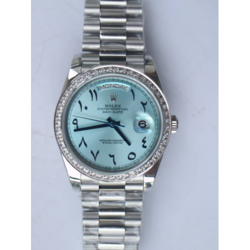 DayDate 40mm Diamond Bezle SS/SS Blue/Arab BP A2813