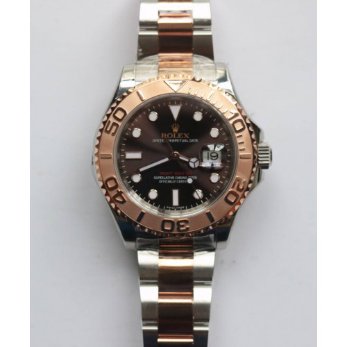 Yacht-Master 116621 1:1 Best Edition Brown Dial SS/RG Bracelet A2824 ARF 