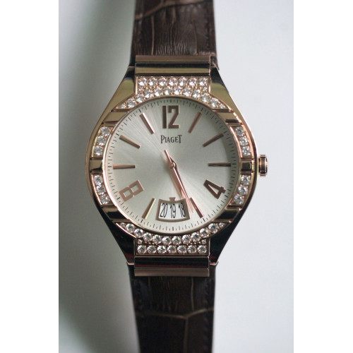 Piaget Polo RG Diamonds Bezel Leather MIYOTA9015