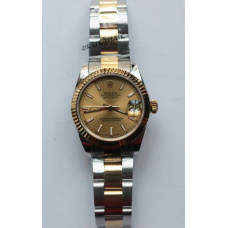 Rolex Oyster TT Fluted bezel  Sticker Numeral Gold dial 26mm BP 