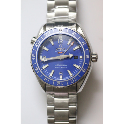 Omega Seamaster Planet Ocean GMT 600M Bracelet Blue A8605