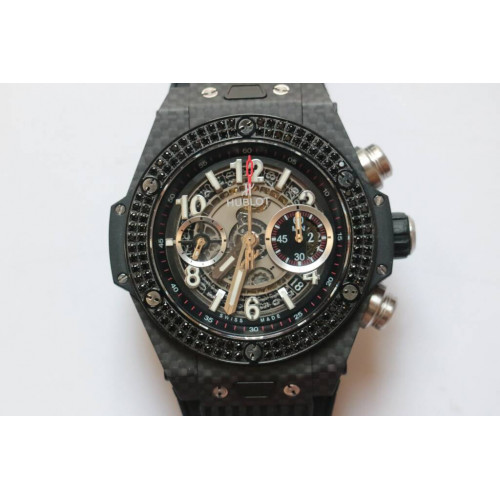 Big Bang Unico 45mm Diamonds Bezel PVD/RU Black V2 Asia7750