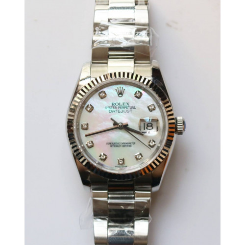 Rolex DateJust II Fluted Bezel MOP Dial BP A2813