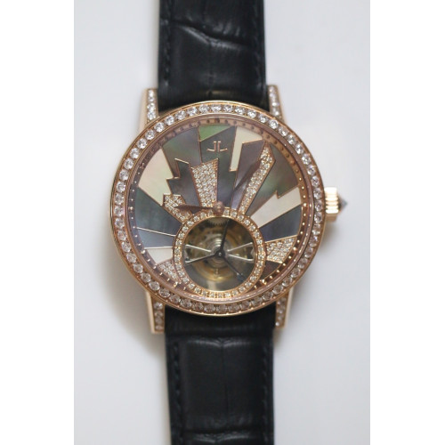 Master Tourbillon RG Diamonds Brown Leather Strap