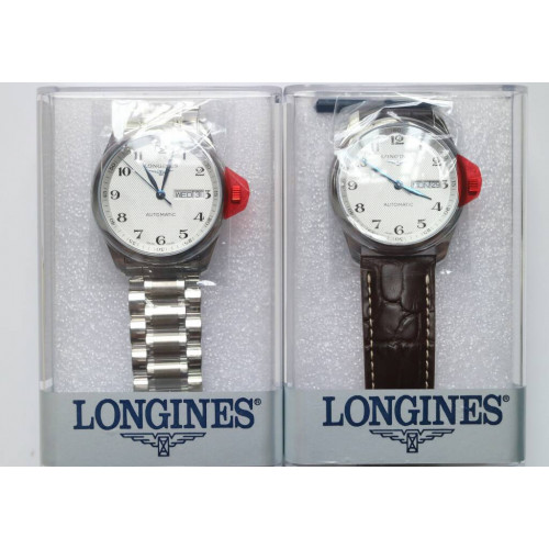 Master Collection SS 1:1 Best Edition white dial on black leather strap A2836 KW