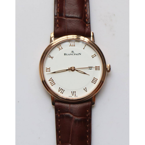 Villeret 6651 RG 1:1 Best Edition White Dial Brown Leather Strap A1151 ZF 