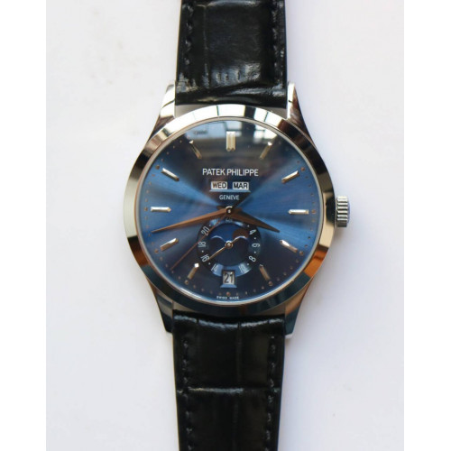 Complication GMT Moonphase 5396G SS Blue Dial Leather Strap MY9015