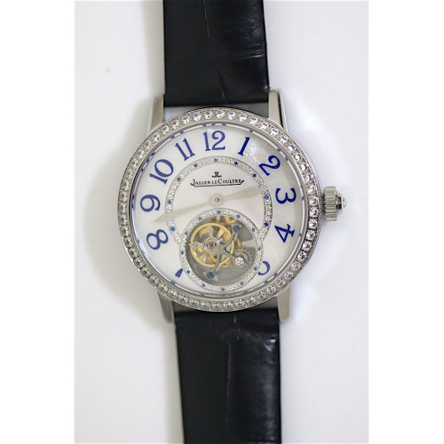 Master Tourbillon Ladies MOP Dial Diamonds Bezel Leather
