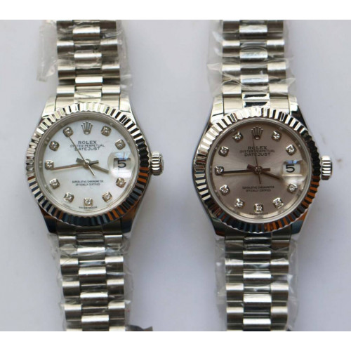 DateJust 28mm SS Best Edition White & Silver Dial Diamonds Marker SS Bracelet ETA2671 BP 