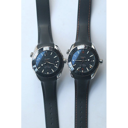 Omega Seamaster Planet Ocean GMT 600M Silver & Orange Number Black Dial Rubber BP A8605