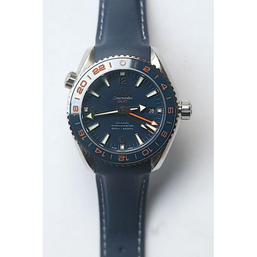 Omega Seamaster Planet Ocean GMT 600M Blue Dial Rubber BP A8605