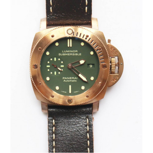 PAM 382 N Bronzo 1:1 Best Edition Distressed Calfskin Strap VSP9000 VSF V2