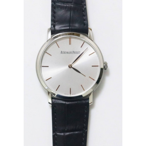 Jules Audemars Extra-Thin SS Leather Strap Silver Dial Miyota 9015