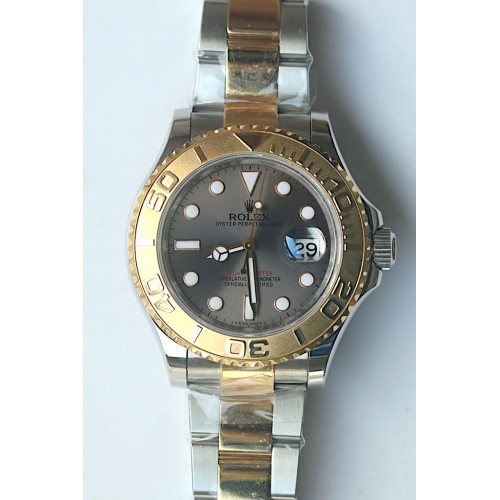 Rolex YachtMaster 116622 18K Rose Gold Wrapped Two Tone Grey Dial Bracelet BP SW