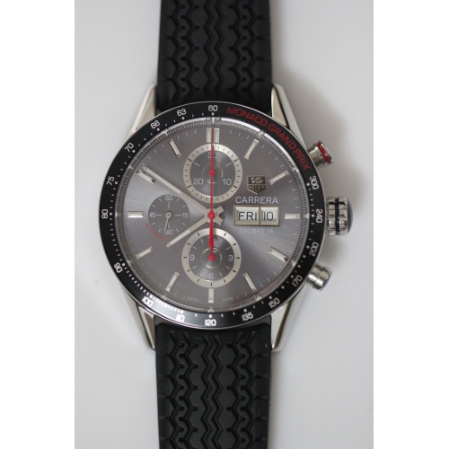 Tag Carrera Monaco Calibre 16 Day-Date Grey Rubber