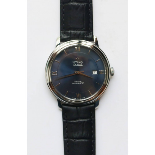 De Ville SS V2 1:1 Best Edition Blue Dial Black Leather Miyota 9015 MKF 
