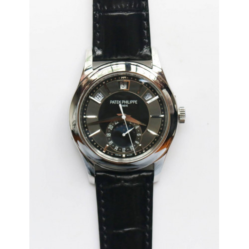 COMPLICATIONS SERIES Moonphase SS Black Dial Black Leather Strap Cal.324 KMF 