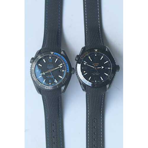 Omega Seamaster GMT 600M Real Ceramic Silver & Blue Number Black Dial Rubber BP A8605