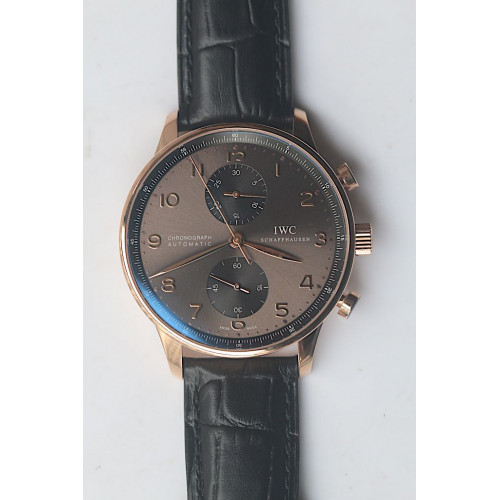 Portuguese IW371482 RG Gray Dial Leather A79350 ZF V3 Slim Movement