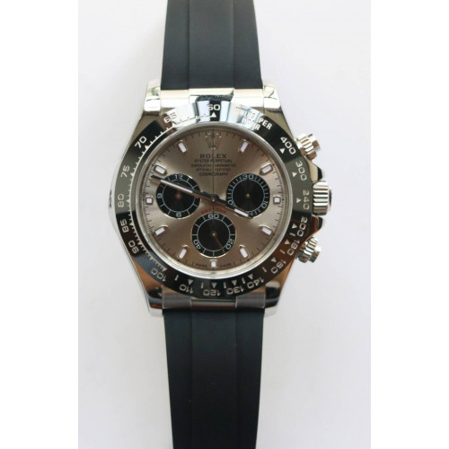 Daytona 116519 LN 904L 1:1 Best Edition Sliver Gray Dial Rubber Strap A4130 Super Clone ARF 