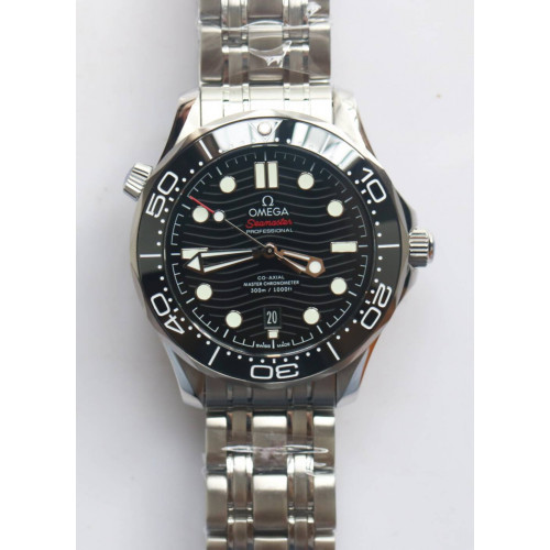 Seamaster 300M SS Best Edition Black Dial Black Ceramic Bezel SS Bracelet A8800 VSF V2
