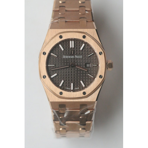 Royal Oak 33mm 67650 RG Brown Dial Bracelet Quartz JF
