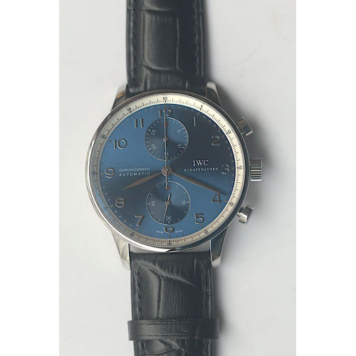 IWC Portuguese Chrono IW371432 "Laureus" Blue Dial Leather ZF A79350