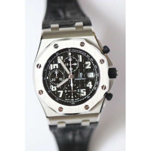 AP Royal Oak Chronograph Classic Black Theme Leather JF