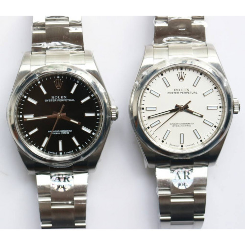 Oyster Perpetual 39mm 114300 Black& White Dial 1:1 Best Edition 904L SS Case and Bracelet SH3132 ARF 