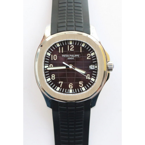 Aquanaut Jumbo 5167A SS 1:1 Best Edition Brown Dial Black Rubber Strap 324CS Free box ZF