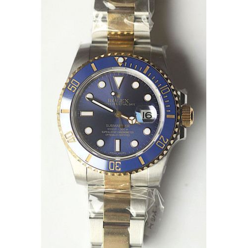 Rolex Submariner 116613LB YG Two Tone Blue Ceramic Bezel Blue Dial Bracelet BP SA3135