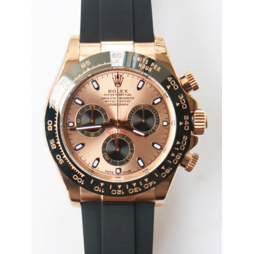 Daytona 116515 LN RG 1:1 Best Edition RG Dial on Rubber Strap A4130 Super Clone ARF v2