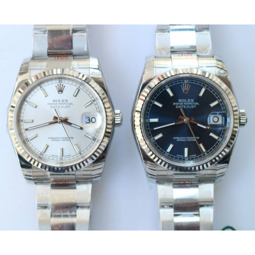 DateJust 36 116234 V2 904L SS 1:1 Best Edition Blue&Silver Dial Oyster Bracelet A2824 DJF