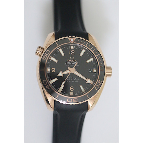 Planet Ocean 45mm Professional Rose Gold Liquid Metal Black Rubber V6F A8501