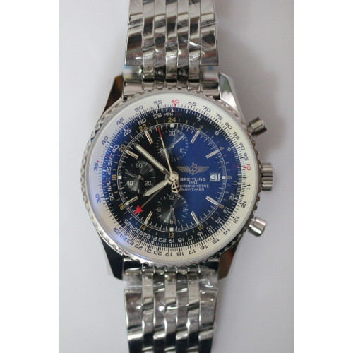Breitling Navitimer Word GMT Black Bracelet "BP"