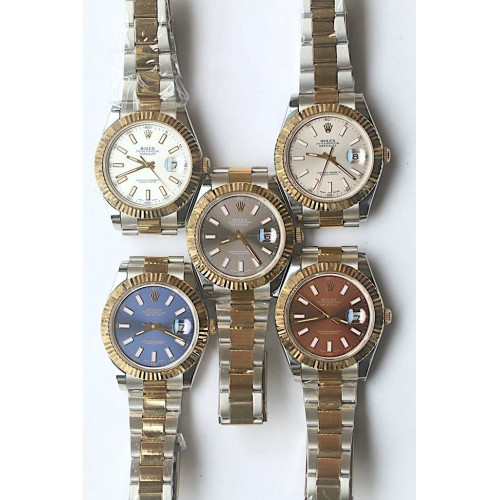 Rolex DateJust II Oyster Fluted YG Two Tone Stick Markers *5 Dials* Bracelet BP A3136