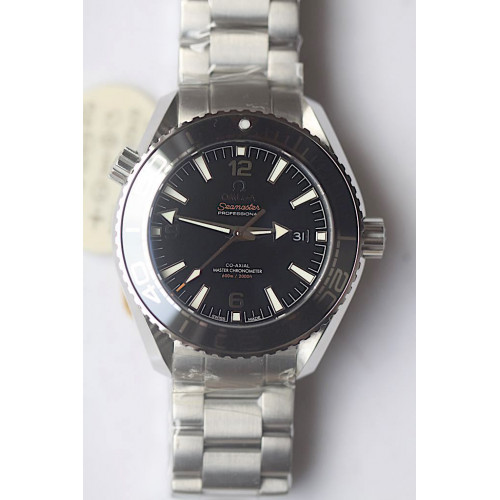 Omega Seamaster 600M Black Ceramic Bezel Silver Number Black Dial Leather OMF A8900