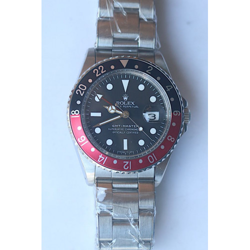 Rolex GMT Master 1675 Vintage Black/Red Bezel White Dot Bracelet BP