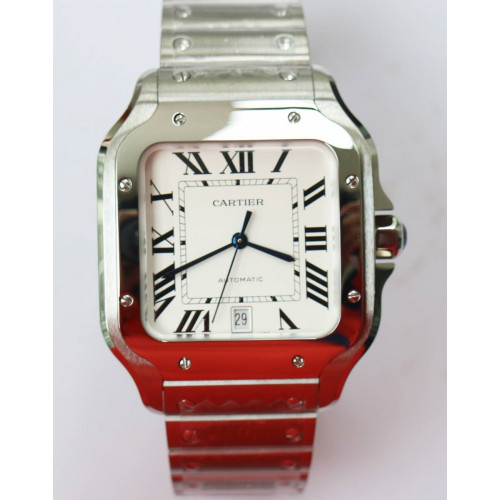 Santos de Cartier Large 2018 KOR 1:1 Best Edition White Dial Bracelet MIYOTA 9015