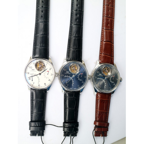 IWC Portuguese Tourbillon IW504602 SS "3 Dials" On Leather Strap ZF Best Edition