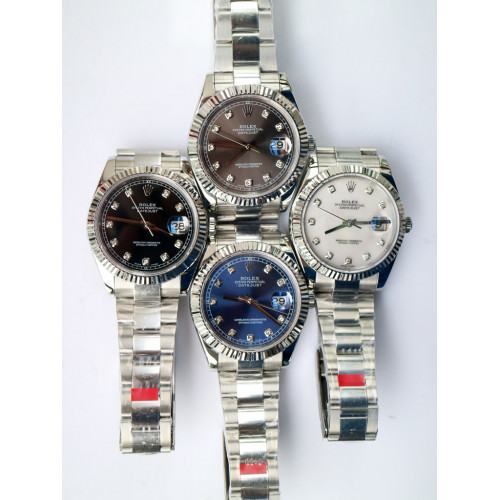Rolex DateJust II 36mm Oyster Fluted Bezel Diamond Mark "4 Dials" Oyster Bracelet BP A2813